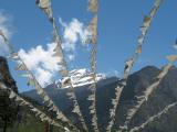 Snow covered mountain top Lachung, on way to Yumthang